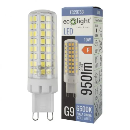 Gwint-trzonek-g9 - mocna żarówka led g9 10w zimna barwa 6500k 950lm ec20753 eco-light 