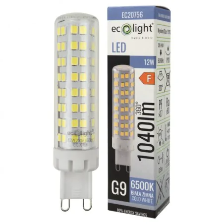 Gwint-trzonek-g9 - żarówka led g9 12w zimna barwa 6500k mocna 1040lm ec20756 eco-light 