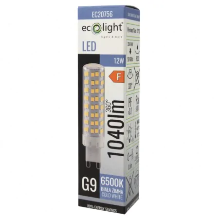 Gwint-trzonek-g9 - żarówka led g9 12w zimna barwa 6500k mocna 1040lm ec20756 eco-light 