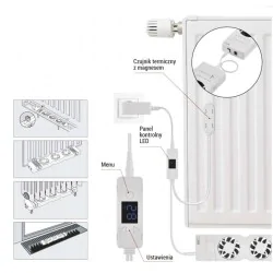 Farelki - p56pr1 termowentylator podgrzejnikowy wentylator pod grzejnik kaloryfer mono emos 