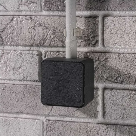 Wylaczniki-schodowe - wyłącznik podwójny schodowy natynkowy szary ip55 cyklone emos 