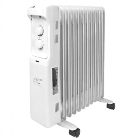 Grzejniki-olejowe - grzejnik olejowy na kółkach 13 żeberek 2500w biały lxug13 ltc 