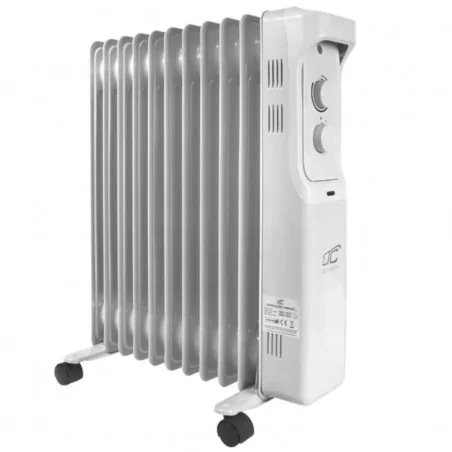 Grzejniki-olejowe - grzejnik olejowy na kółkach 13 żeberek 2500w biały lxug13 ltc 