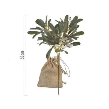 Dekoracje-swiateczne-led - dekoracja świąteczna świecąca gałązka jemioła led na baterie emos dctw29 