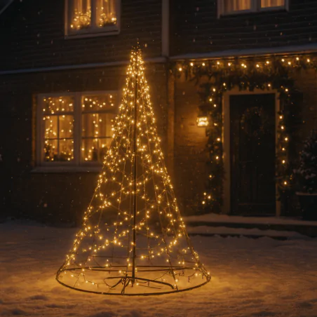 Dekoracje-swiateczne-led - dekoracja świąteczna świecąca choinka led na zewnątrz 180cm z ciepłym światłem ip44 dctw32 emos 