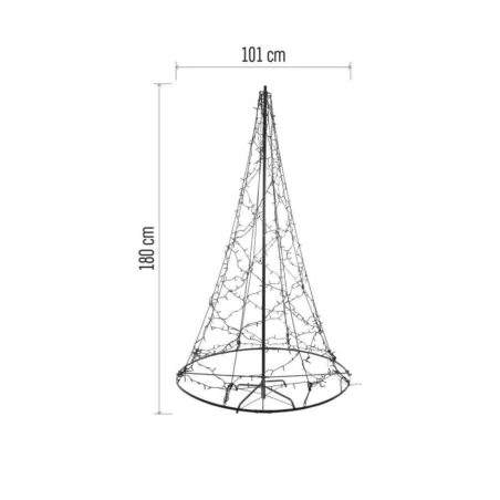 Dekoracje-swiateczne-led - dekoracja świąteczna świecąca choinka led na zewnątrz 180cm z ciepłym światłem ip44 dctw32 emos 