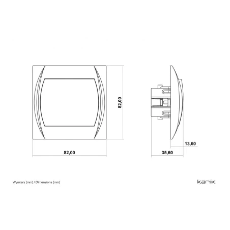 Wlaczniki-i-przyciski-dzwonkowe - złoty wyłącznik dzwonkowy przycisk do dzwonka z ramką 8lwp-4 logo karlik 