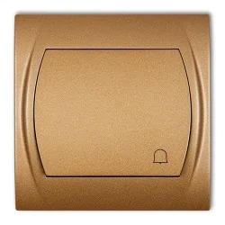 Wlaczniki-i-przyciski-dzwonkowe - złoty wyłącznik dzwonkowy przycisk do dzwonka z ramką 8lwp-4 logo karlik