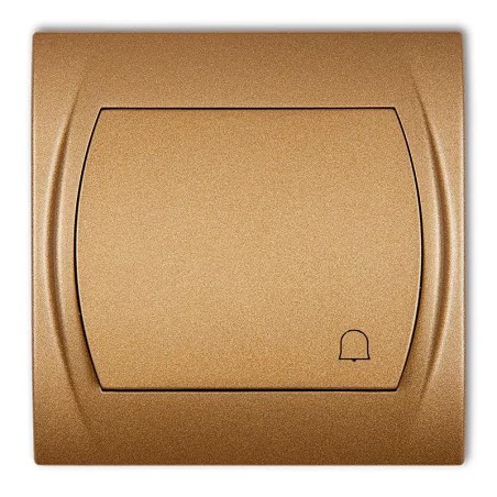 Wlaczniki-i-przyciski-dzwonkowe - złoty wyłącznik dzwonkowy przycisk do dzwonka z ramką 8lwp-4 logo karlik 