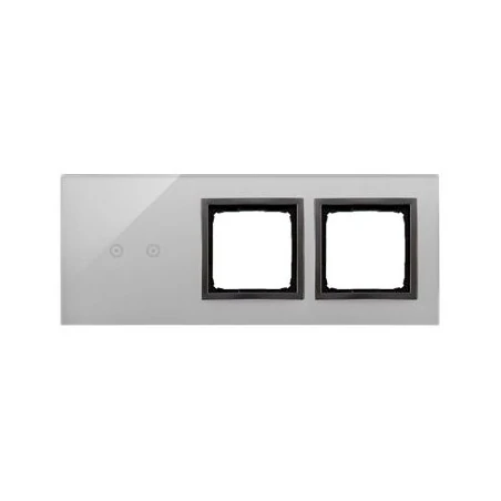 Panele-dotykowe - panel dotykowy 3-modułowy szklany burzowa chmura dstr3200/72 simon 54 touch kontakt simon 