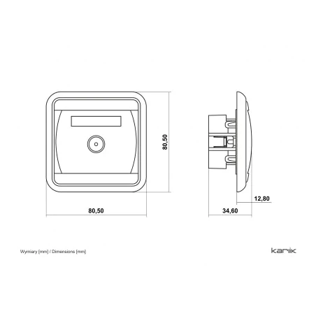 Gniazda-antenowe - gniazdo antenowe pojedyncze kompletne z ramką białe gtv-1l liza karlik 