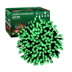 Oswietlenie-choinkowe - zielone lampki choinkowe led 100 komplet światełek na choinkę inq Oswietlenie-choinkowe - zielone lampki choinkowe led 100 komplet światełek na choinkę inq