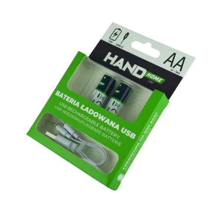 Baterie - akumulatorki aa zwykłe paluszki z możliwością ładowania kablem usb-c 2600mwh zestaw 2szt. w-00533 plast-rol 