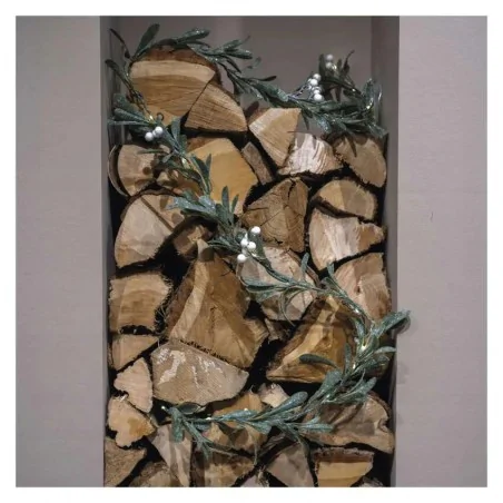 Dekoracje-swiateczne-led - dekoracja świąteczna świecąca girlanda na stół jemioła led na baterie emos dctw27 