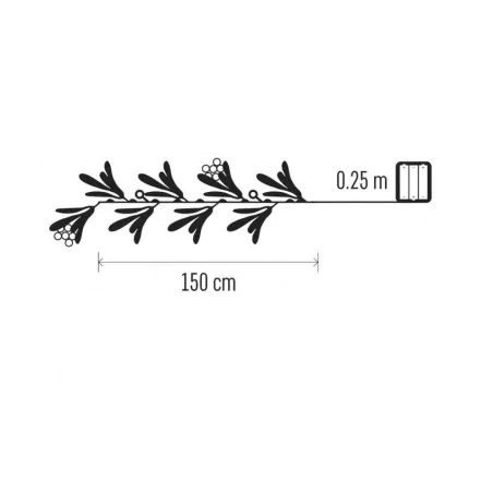 Dekoracje-swiateczne-led - dekoracja świąteczna świecąca girlanda na stół jemioła led na baterie emos dctw27 