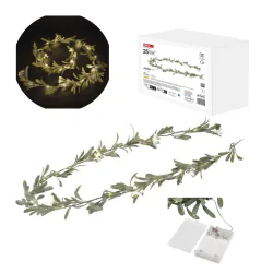 Dekoracje-swiateczne-led - dekoracja świąteczna świecąca girlanda na stół jemioła led na baterie emos dctw27