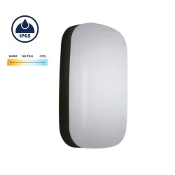 Kinkiety-ogrodowe - oświetlenie led hermetyczne lampa zewnętrzna czarna 15w abel 04353 ip65  ideus