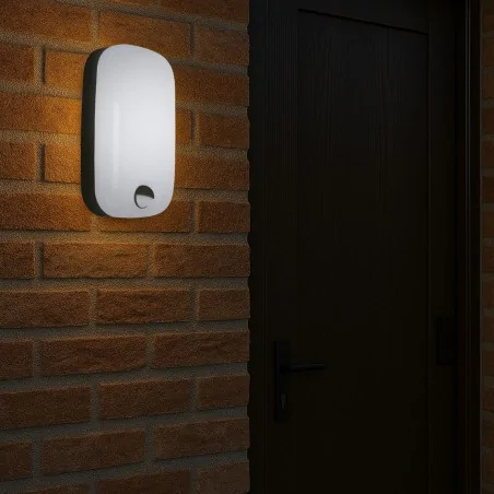 Kinkiety-ogrodowe - lampa led hermetyczna z czujką ruchu kinkiet elewacyjny 15w abel 04355 ip65  ideus 