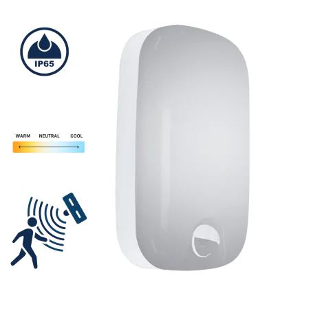 Kinkiety-ogrodowe - oprawa led hermetyczna z czujnikiem ruchu lampa zewnętrzna pir 15w abel 04354 ip65  ideus 