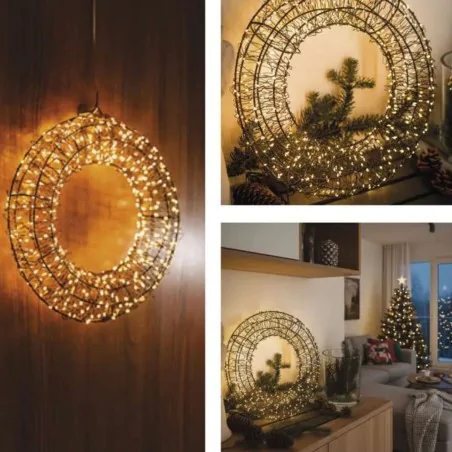 Dekoracje-swiateczne-led - wianek świąteczny na drzwi dekoracja wieniec bożonarodzeniowy emos dctw34 