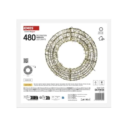 Dekoracje-swiateczne-led - wianek świąteczny na drzwi dekoracja wieniec bożonarodzeniowy emos dctw34 