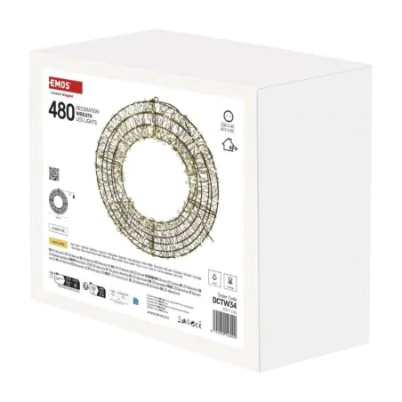 Dekoracje-swiateczne-led - wianek świąteczny na drzwi dekoracja wieniec bożonarodzeniowy emos dctw34 