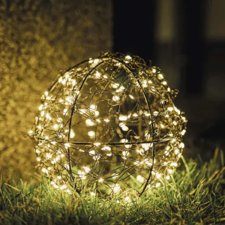 Lampki-choinkowe-i-ozdoby-swiateczne - dekoracja na święta bożego narodzenia wisząca świecąca kula z ciepłym światłem dctw33 