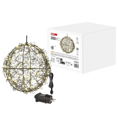 Lampki-choinkowe-i-ozdoby-swiateczne - dekoracja na święta bożego narodzenia wisząca świecąca kula z ciepłym światłem dctw33 