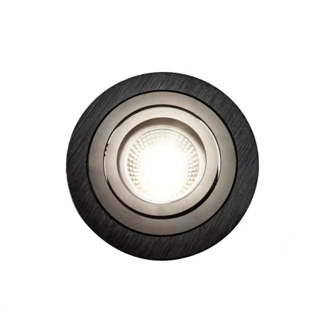 Oprawy-sufitowe - okrągła oprawa wpuszczana ozzo mino 212-bb ip20 czarna szczotkowana inq 