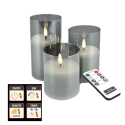 Dekoracyjne szklane świece...