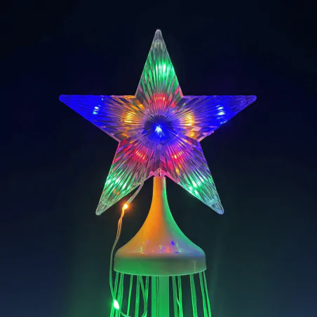 Dekoracje-swiateczne-led - dekoracja bożonarodzeniowa na zewnątrz choinka led z gwiazdą na pilota rgb+2700k 1,8m ek2403 eko-light 
