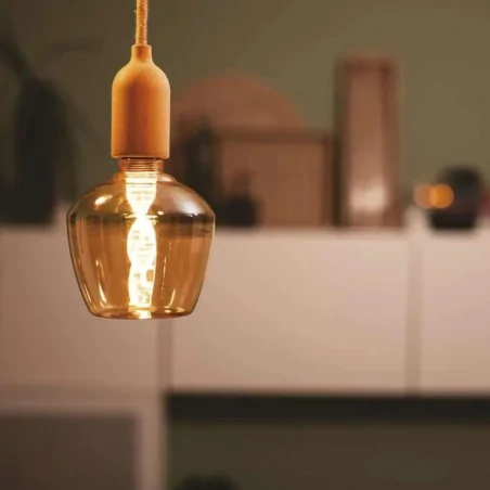 Zarowki-dekoracyjne - żarówka dekoracyjna ozdobna bursztynowa retro spirala 3,5w ciepła e27  emos 