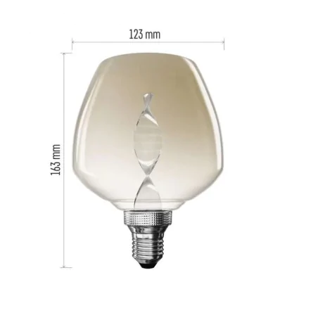 Zarowki-dekoracyjne - żarówka dekoracyjna ozdobna bursztynowa retro spirala 3,5w ciepła e27  emos 