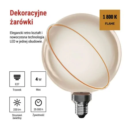 Zarowki-dekoracyjne - żarówka led dekoracyjna z ozdobnym okręgiem 4w ciepła e27 emos 