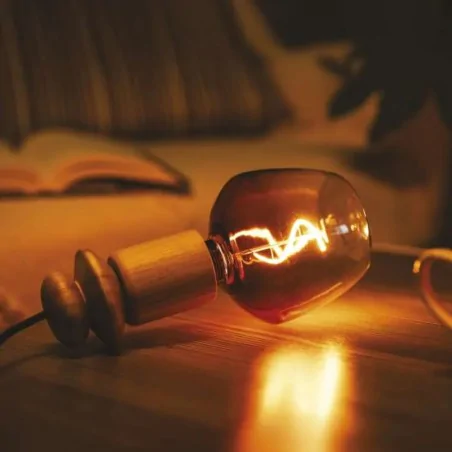 Zarowki-dekoracyjne - żarówka dekoracyjna ozdobna bursztynowa vintage spirala 4w ciepła e27  emos 