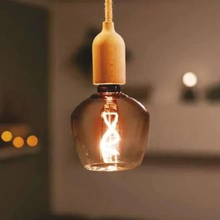 Zarowki-dekoracyjne - żarówka dekoracyjna ozdobna bursztynowa vintage spirala 4w ciepła e27  emos 