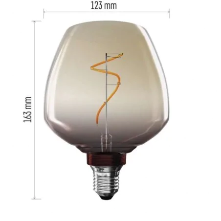 Zarowki-dekoracyjne - żarówka dekoracyjna ozdobna bursztynowa vintage spirala 4w ciepła e27  emos 