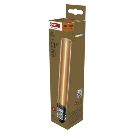 Zarowki-dekoracyjne - żarówka led podłużna do lampy dekoracyjna bursztynowa długa t30 2w  emos 