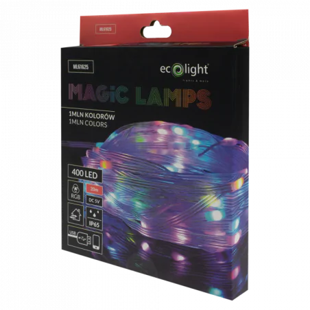 Tasmy-led - magiczna taśma led kolorowe lampki 400 led 20m pod usb eco-light 