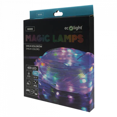 Tasmy-led - magiczna taśma kolorowe lampki na choinkę 600 led 30m pod usb eco-light 