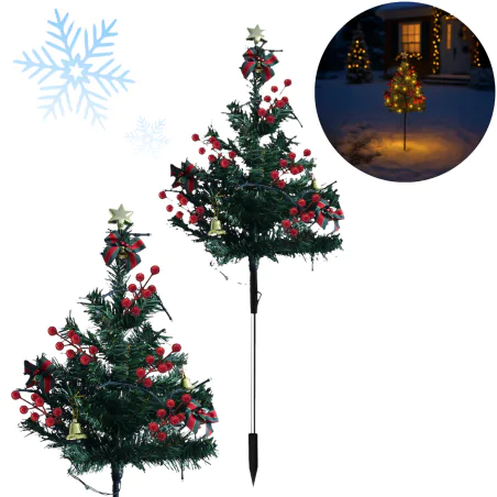 Dekoracje-swiateczne-led - dekoracja na święta bożego narodzenia wbijana choinka led mini zielona ml2407 eko-light 