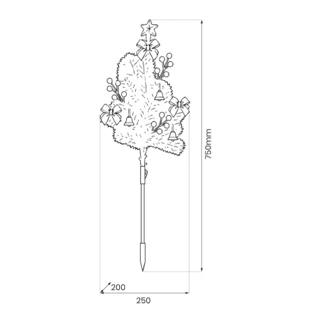 Dekoracje-swiateczne-led - dekoracja na święta bożego narodzenia wbijana choinka led mini zielona ml2407 eko-light 