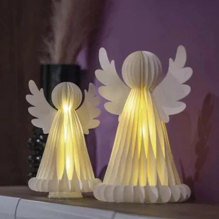 Dekoracje-swiateczne-led - papierowe świecące anioły led ozdoba na święta dcaw23 emos 