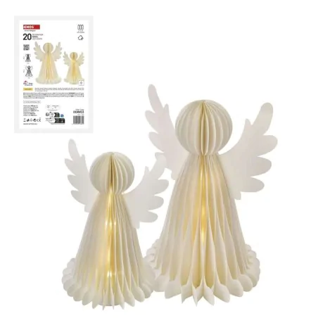 Dekoracje-swiateczne-led - papierowe świecące anioły led ozdoba na święta dcaw23 emos 