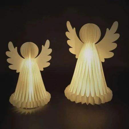 Dekoracje-swiateczne-led - papierowe świecące anioły led ozdoba na święta dcaw23 emos 