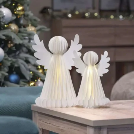 Dekoracje-swiateczne-led - papierowe świecące anioły led ozdoba na święta dcaw23 emos 