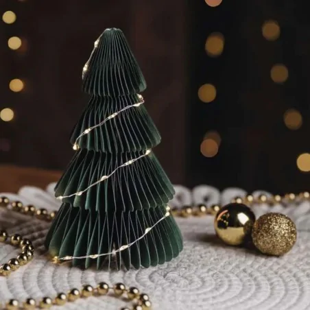 Dekoracje-swiateczne-led - papierowa choinka led dekoracja na stół świąteczny dcaw22 emos 