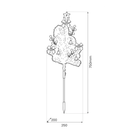 Dekoracje-swiateczne-led - dekoracja bożonarodzeniowa choinka led na zewnątrz wbijana biała ml2408 eko-light 