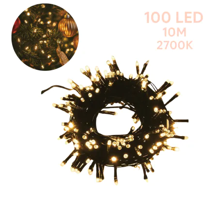 Oswietlenie-choinkowe - tanie klasyczne lampki choinkowe z ciepłym światłem 100led 10m vo2637 volteno 