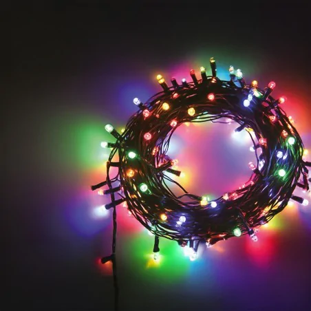 Oswietlenie-choinkowe - tanie kolorowe klasyczne lampki na choinkę 100 led 10m rgb vo2636 volteno 